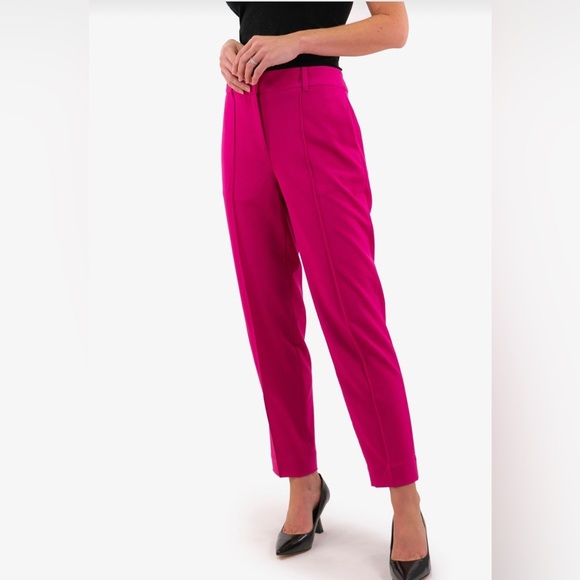 Micheal Kors Fuchsia Straight Leg Ankle Trouser |Size 6P| - Picture 1 of 6